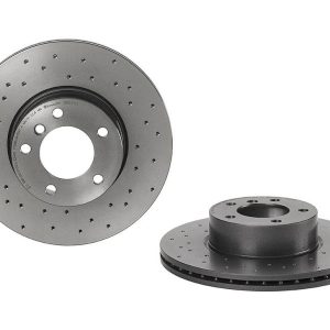 Brembo Brake Rotor, Xtra, Vented Cross Drilled, One Piece Design, Wheel Bolt Pattern 5 X 120 Millimeter – 09B3372XC02
