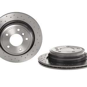 Brembo Brake Rotor, Xtra, Vented Cross Drilled, One Piece Design, Wheel Bolt Pattern 5 X 120 Millimeter – 09B3382XC02