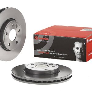 Brembo Brake Rotor, Vented, One Piece Design, Wheel Bolt Pattern 5 X 105 Millimeter – 09B35511C02