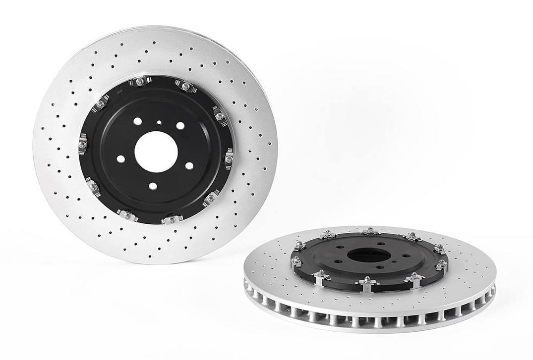 Brembo Brake Rotor, Vented Cross Drilled, One Piece Design, Wheel Bolt Pattern 5 X 114.3 Millimeter – 09B38613C02