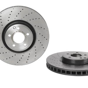 Brembo Brake Rotor, Vented Cross Drilled, One Piece Design, Wheel Bolt Pattern 5 X 112 Millimeter – 09B47411C02