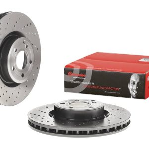 Brembo Brake Rotor, Vented Cross Drilled, One Piece Design, Wheel Bolt Pattern 5 X 112 Millimeter – 09B47511C02