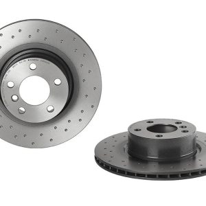 Brembo Brake Rotor, Xtra, Vented Cross Drilled, One Piece Design, Wheel Bolt Pattern 5 X 120 Millimeter – 09B5691XC02