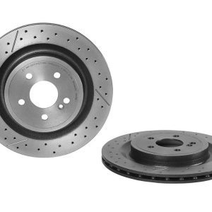 Brembo Brake Rotor, Vented Cross Drilled, One Piece Design, Wheel Bolt Pattern 5 X 112 Millimeter – 09B78811C02