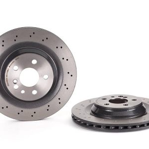 Brembo Brake Rotor, Vented Cross Drilled, One Piece Design, Wheel Bolt Pattern 5 X 112 Millimeter – 09B84221C02