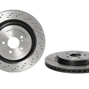 Brembo Brake Rotor, Vented Cross Drilled, One Piece Design, Wheel Bolt Pattern 5 X 112 Millimeter – 09B87911C02