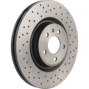 Brembo Brake Rotor, Xtra, Vented Cross Drilled, One Piece Design, Wheel Bolt Pattern 5 X 112 Millimeter – 09B9701XC02