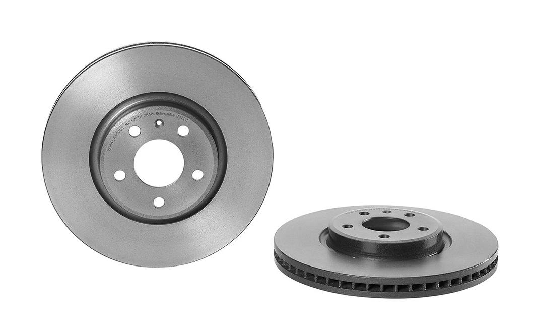 Brembo Brake Rotor, Vented, One Piece Design, Wheel Bolt Pattern 5 X 112 Millimeter – 09B97211C02