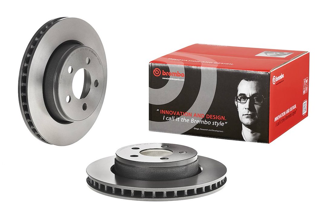 Brembo Brake Rotor, Vented, One Piece Design, Wheel Bolt Pattern 5 X 114.3 Millimeter – 09C00411C02