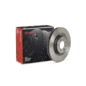 Brembo Brake Rotor, Xtra, Vented Cross Drilled, One Piece Design, Wheel Bolt Pattern 5 X 114.3 Millimeter – 09C1771XC02