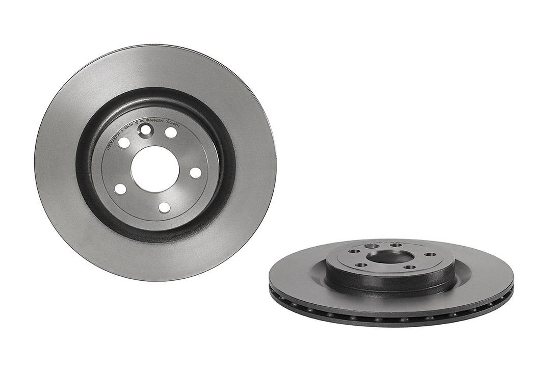 Brembo Brake Rotor, Vented, One Piece Design, Wheel Bolt Pattern 5 X 107.95 Millimeter – 09C20911C02