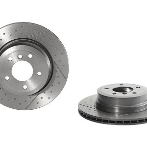 Brembo Brake Rotor, Vented Cross Drilled, One Piece Design, Wheel Bolt Pattern 5 X 120 Millimeter – 09C31521C02