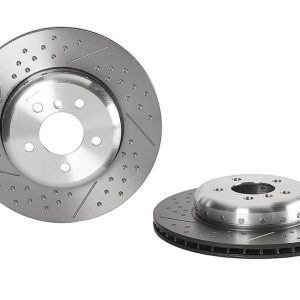 Brembo Brake Rotor, Vented Cross Drilled, One Piece Design, Wheel Bolt Pattern 5 X 120 Millimeter – 09C39513C02