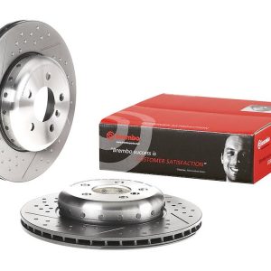 Brembo Brake Rotor, Vented Cross Drilled, One Piece Design, Wheel Bolt Pattern 5 X 120 Millimeter – 09C39513C02