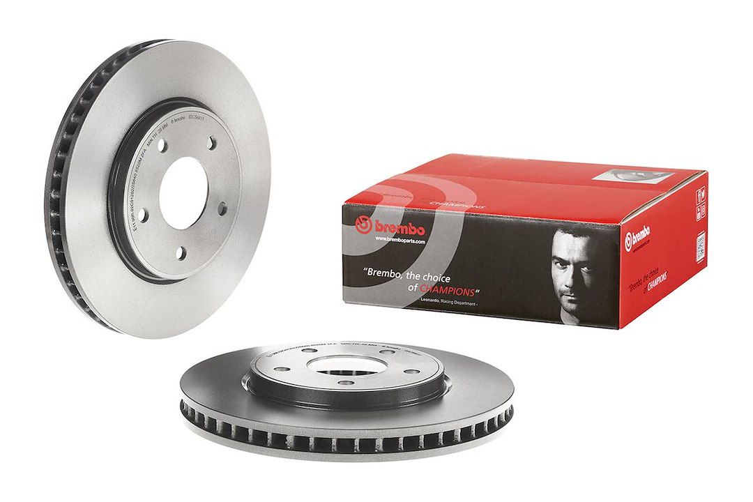 Brembo Brake Rotor, Vented, One Piece Design, Wheel Bolt Pattern 5 X 114.3 Millimeter – 09C54411C02