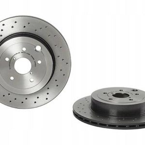 Brembo Brake Rotor, Vented Cross Drilled, One Piece Design, Wheel Bolt Pattern 5 X 114.3 Millimeter – 09C82911C02