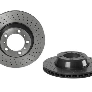 Brembo Brake Rotor, Vented Cross Drilled, One Piece Design, Wheel Bolt Pattern 5 X 130 Millimeter – 09C87811C02