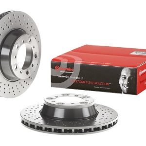 Brembo Brake Rotor, Vented Cross Drilled, One Piece Design, Wheel Bolt Pattern 5 X 130 Millimeter – 09C87811C02