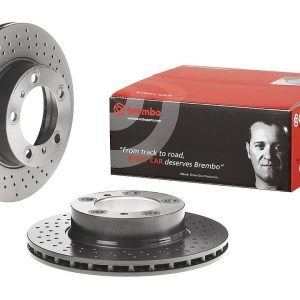 Brembo Brake Rotor, Vented Cross Drilled, One Piece Design, Wheel Bolt Pattern 5 X 130 Millimeter – 09C87911C02