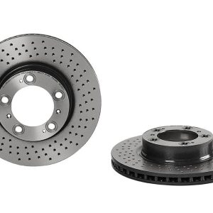 Brembo Brake Rotor, Vented Cross Drilled, One Piece Design, Wheel Bolt Pattern 5 X 130 Millimeter – 09C88011C02