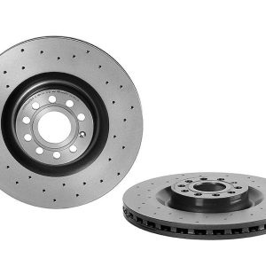 Brembo Brake Rotor, Xtra, Vented Cross Drilled, One Piece Design, Wheel Bolt Pattern 9 X 112 Millimeter – 09C8921XC02