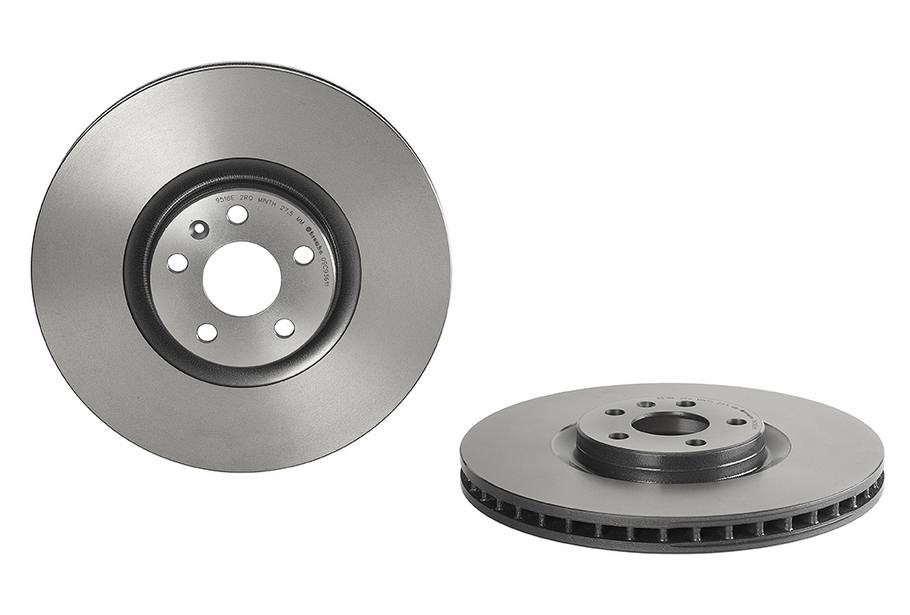 Brembo Brake Rotor, Vented, One Piece Design, Wheel Bolt Pattern 5 X 107.95 Millimeter – 09C93611C02