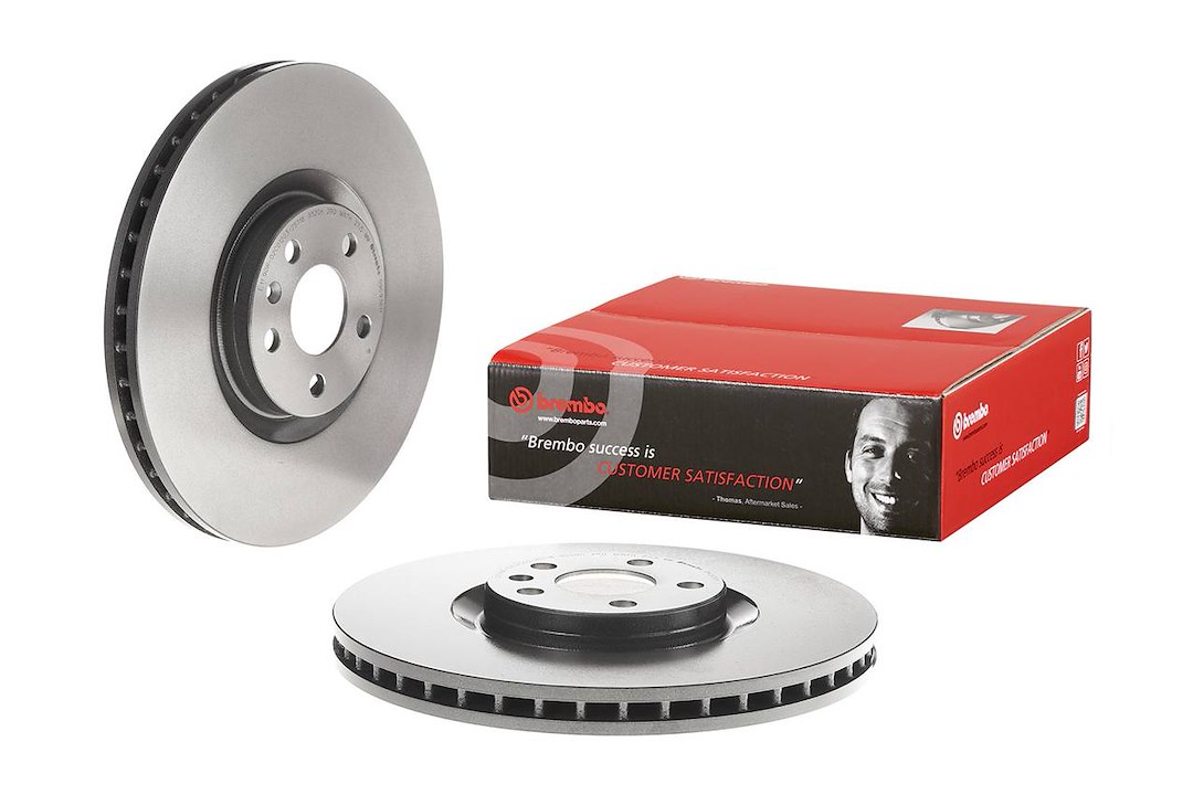 Brembo Brake Rotor, Vented, One Piece Design, Wheel Bolt Pattern 5 X 107.95 Millimeter – 09C93611C02