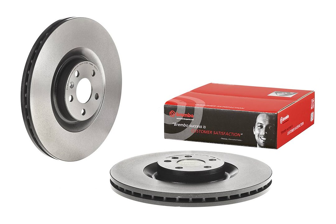 Brembo Brake Rotor, Vented, One Piece Design, Wheel Bolt Pattern 5 X 107.95 Millimeter – 09C93711C02