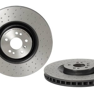 Brembo Brake Rotor, Vented Cross Drilled, One Piece Design, Wheel Bolt Pattern 5 X 112 Millimeter – 09C94211C02