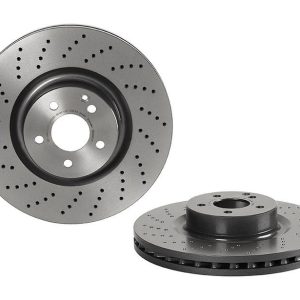 Brembo Brake Rotor, Vented Cross Drilled, One Piece Design, Wheel Bolt Pattern 5 X 112 Millimeter – 09C94311C02