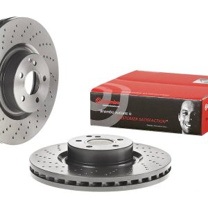 Brembo Brake Rotor, Vented Cross Drilled, One Piece Design, Wheel Bolt Pattern 5 X 112 Millimeter – 09C94311C02