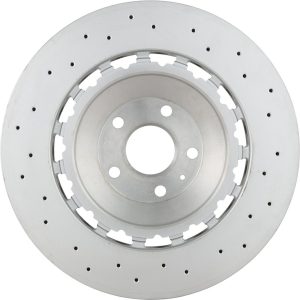 Brembo Brake Rotor, Prime, Vented Cross Drilled, One Piece Design, Wheel Bolt Pattern 5 X 112 Millimeter – 09D17433C02