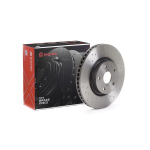Brembo Brake Rotor, Xtra, Vented Cross Drilled, One Piece Design, Wheel Bolt Pattern 5 X 114.3 Millimeter – 09D2451XC02