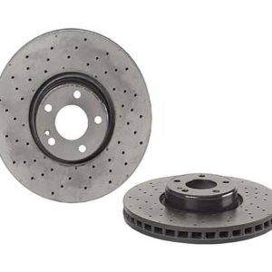 Brembo Brake Rotor, Vented Cross Drilled, One Piece Design, Wheel Bolt Pattern 5 X 112 Millimeter – 09D52923C02