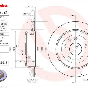 Brembo Brake Rotor, Vented, One Piece Design, Wheel Bolt Pattern 6 X 127 Millimeter – 09N23521C02
