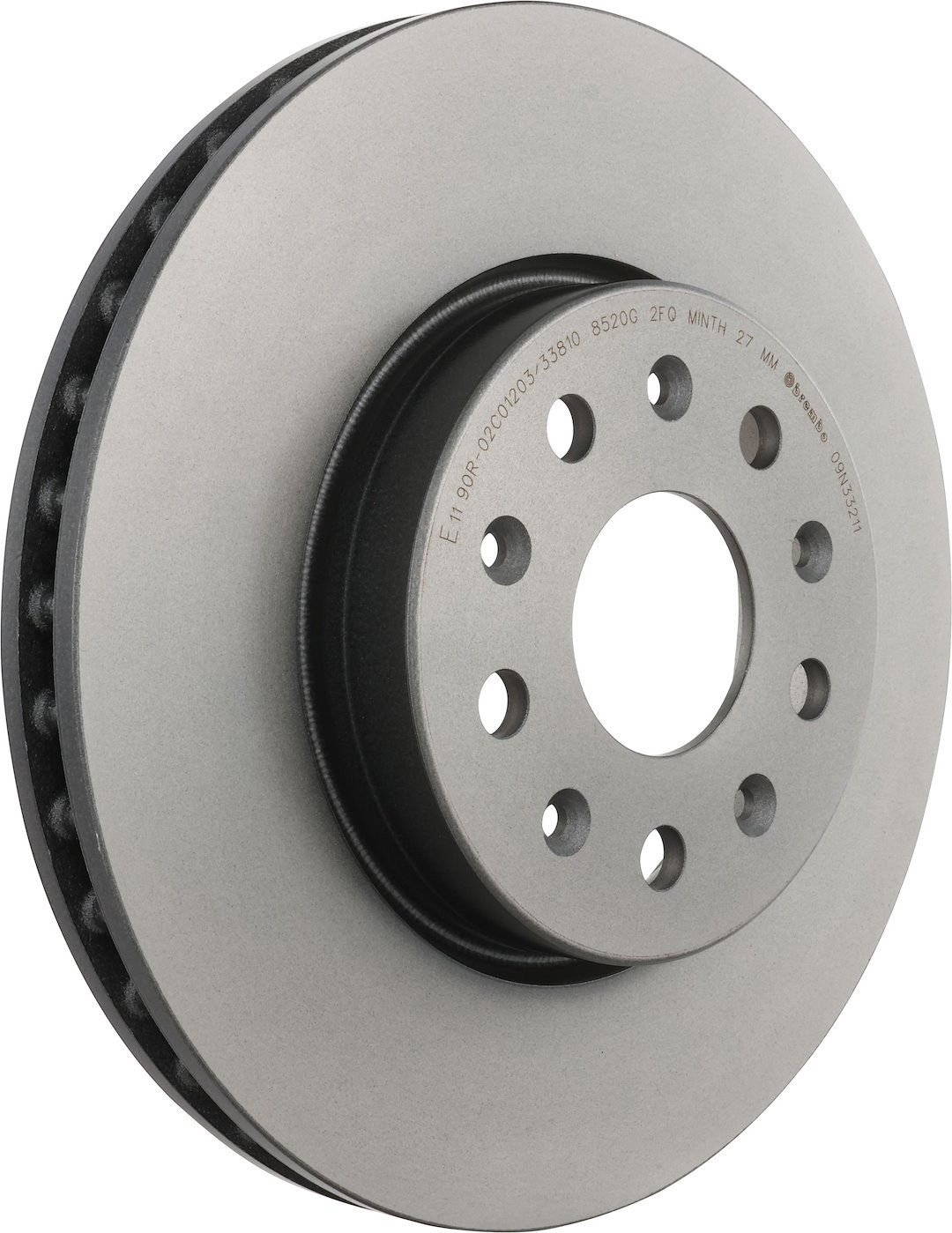 Brembo Brake Rotor, Prime, Vented, One Piece Design, Wheel Bolt Pattern 5 X 120 Millimeter – 09N33211C02