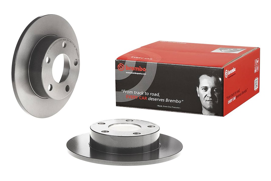 Brembo Brake Rotor, Solid, One Piece Design, Wheel Bolt Pattern 5 X 112 Millimeter – 08840811C02