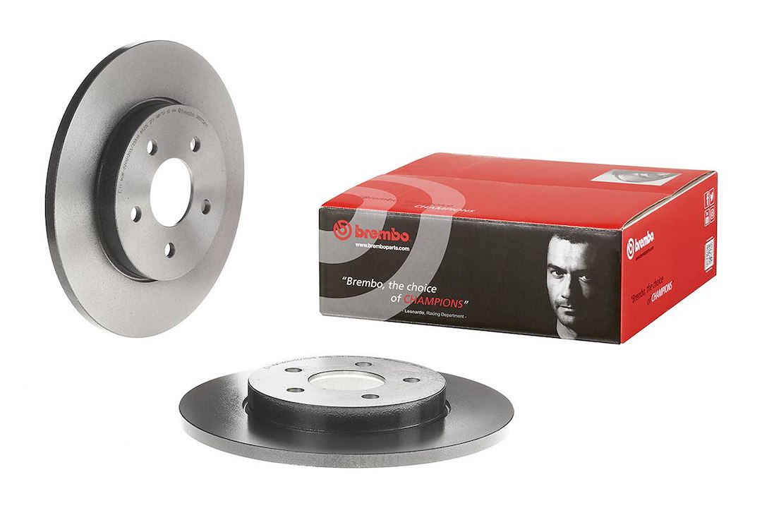 Brembo Brake Rotor, Solid, One Piece Design, Wheel Bolt Pattern 5 X 107.95 Millimeter – 08973411C02