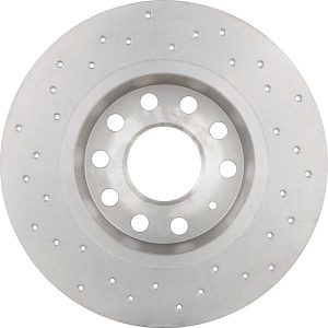 Brembo Brake Rotor, Xtra, Solid Cross Drilled, One Piece Design, Wheel Bolt Pattern 9 X 112 Millimeter – 08B4131XC02
