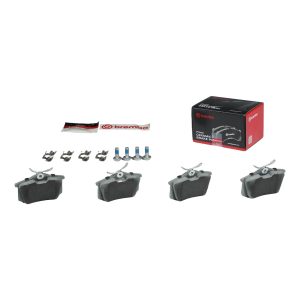Brembo Brake Kit, Ceramic Brake Pads, 255 Millimeter Solid Gray Cast Iron One Piece Rotor – KT00463
