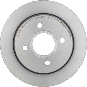 Brembo Brake Kit, Ceramic Brake Pads, 253 Millimeter UV Coated Solid High Carbon Cast Iron One Piece Rotor – KT00661