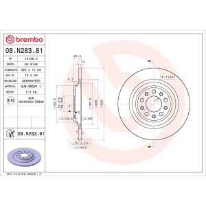 Brembo Brake Kit, Ceramic Brake Pads, 320 Millimeter UV Coated Solid High Carbon Cast Iron One Piece Rotor – KT00672