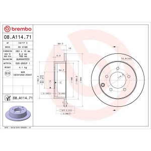 Brembo Brake Kit, Ceramic Brake Pads, 262 Millimeter UV Coated Solid High Carbon Cast Iron One Piece Rotor – KT00970