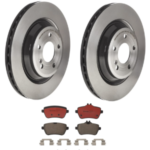 Brembo Brake Kit, Ceramic Brake Pads, 320 Millimeter Vented High Carbon Cast Iron One Piece Rotor – KT00B96