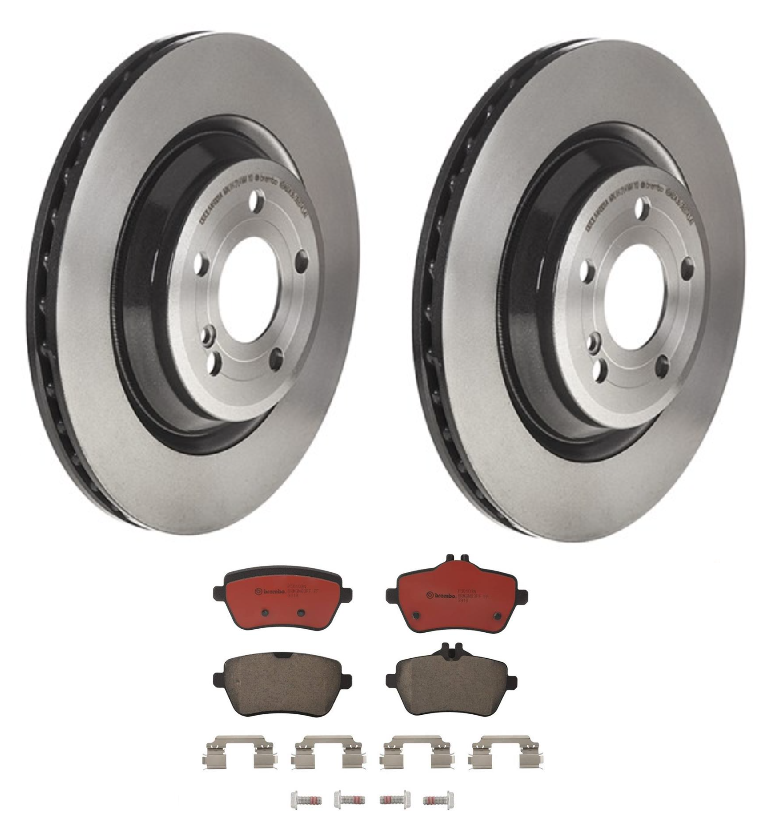 Brembo Brake Kit, Ceramic Brake Pads, 320 Millimeter Vented High Carbon Cast Iron One Piece Rotor – KT00B96