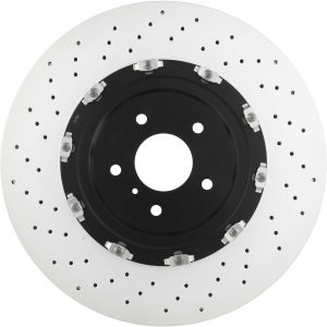 Brembo Brake Kit, Low-Metallic Brake Pads, 390 Millimeter Floating Pvt Drilled Cast Iron Rotor – KT04316
