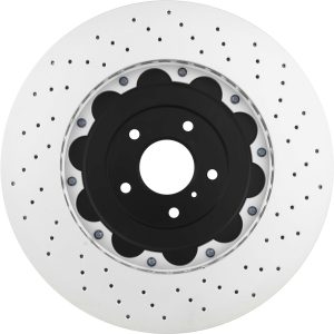 Brembo Brake Kit, Low-Metallic Brake Pads, 390 Millimeter Floating Pvt Drilled Cast Iron Rotor – KT04316