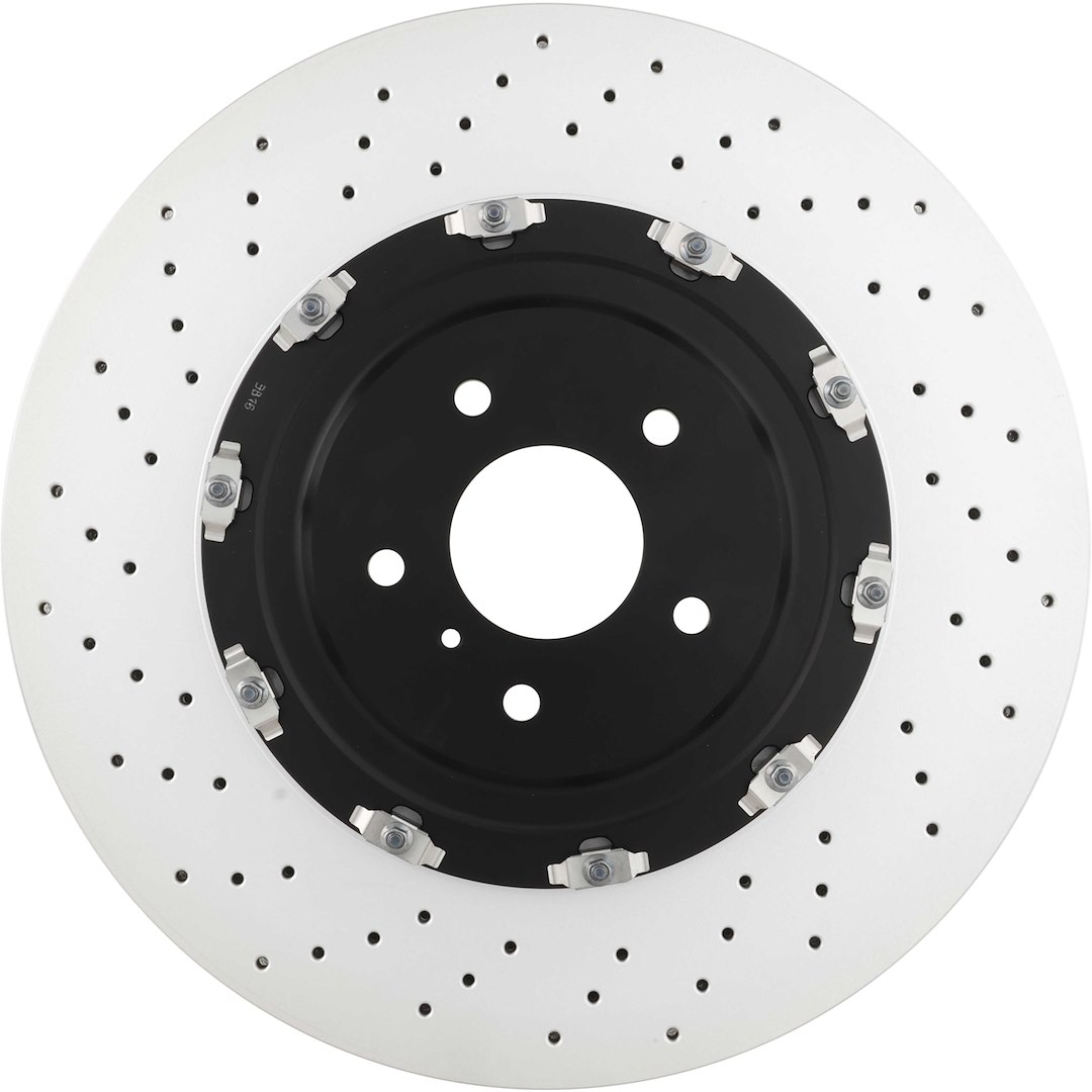 Brembo Brake Kit, Low-Metallic Brake Pads, 390 Millimeter Floating Pvt Drilled Cast Iron Rotor – KT04316