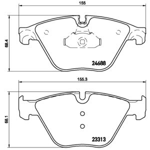 Brembo Brake Pad, Fmsi Number D1505-8706, Low-Metallic, Set of 4 – P06074