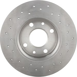 Brembo Brake Kit, Ceramic Brake Pads, 240 Millimeter Xtra Solid Cross Drilled High Carbon Cast Iron One Piece Rotor – KTX0087